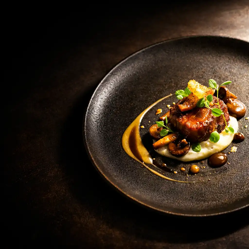 Plat gastronomique raffiné