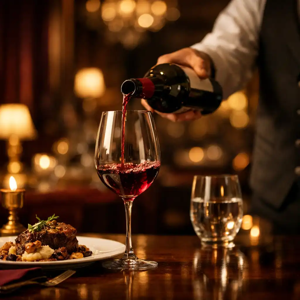 Accord mets et vin élégant
